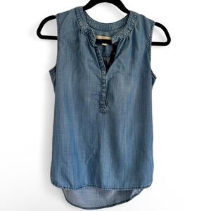 Banana Republic Sleeveless Chambray Top